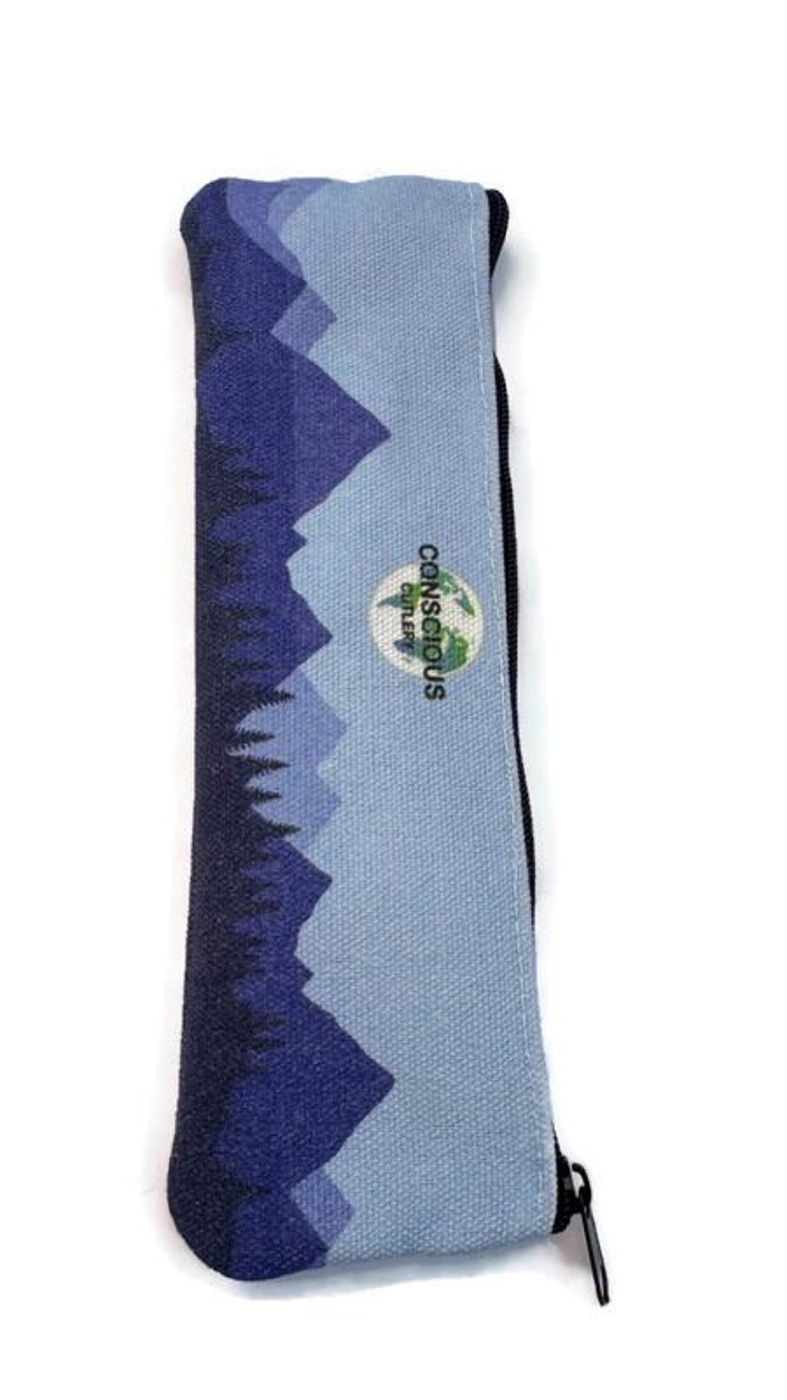 Blue Mountains Travel Cutlery Set w/ Cotton Linen Pouch 