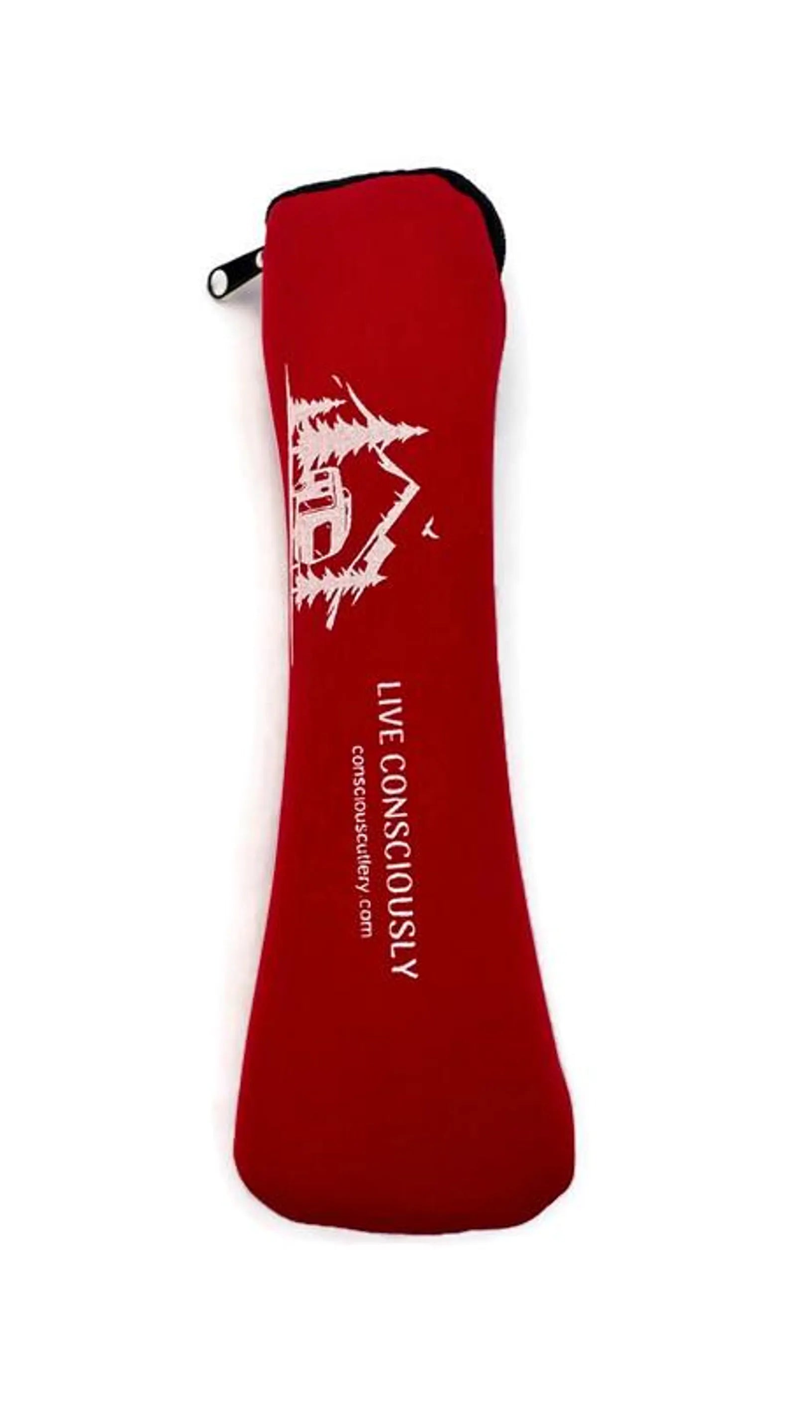 Red Trailer Travel Cutlery Set Limestone Neoprene Pouch
