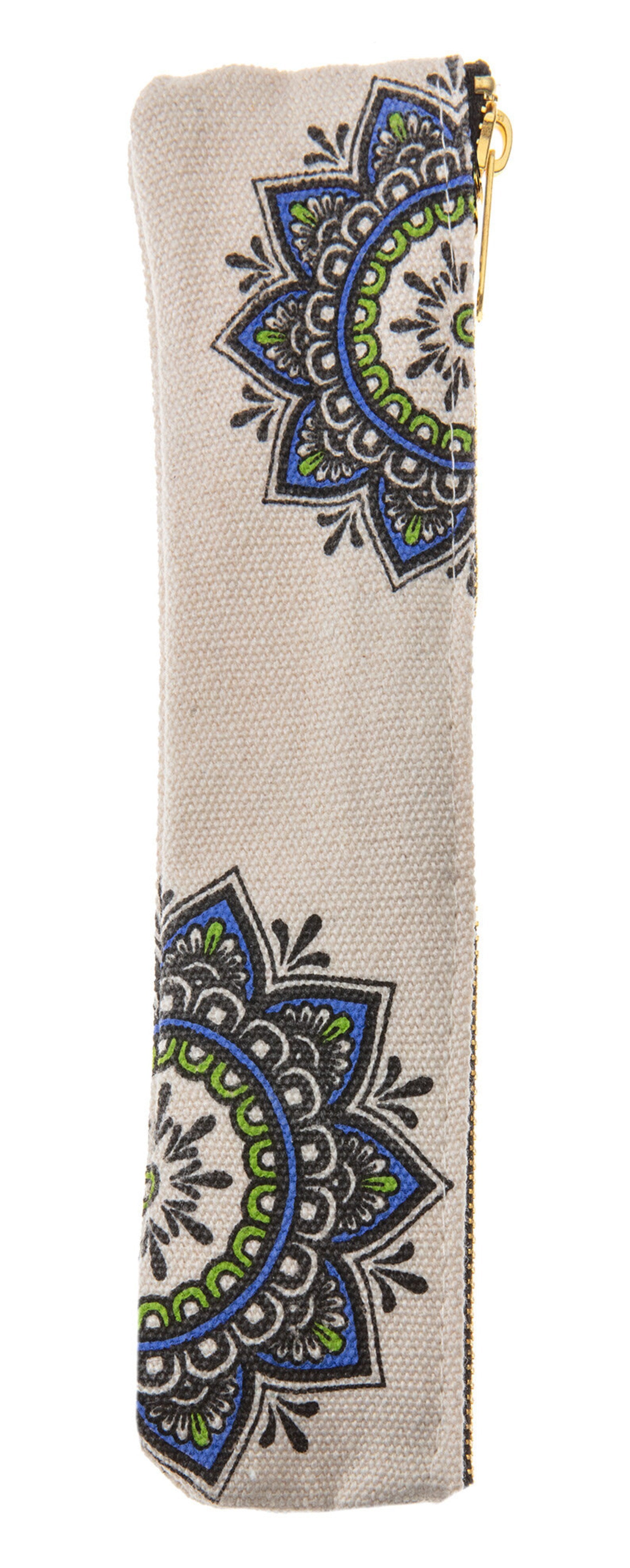 7 Piece Travel Cutlery Set With Hemp Pouch MANDALA