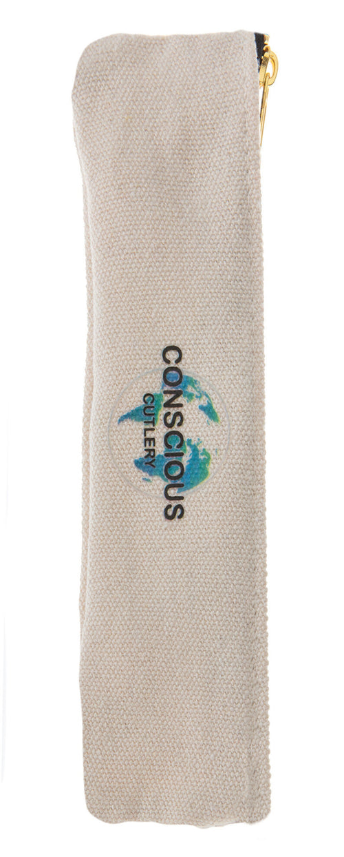 **ON SALE** 7 Piece Travel Cutlery Set With Hemp Pouch PLASTIC SUCKS