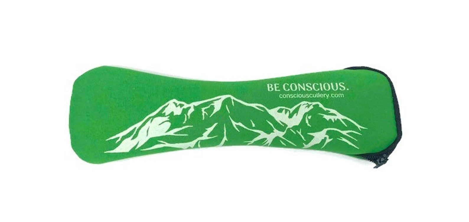 Green Mountains Travel Cutlery Set Limestone Neoprene Pouch