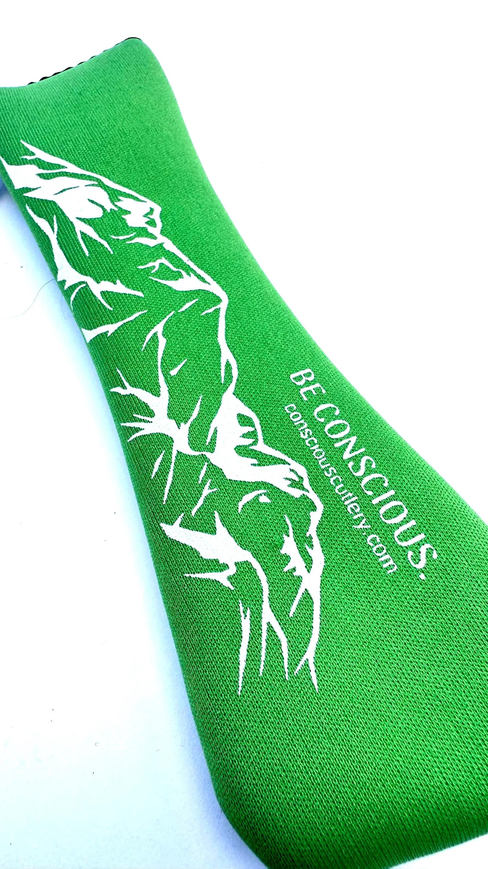 Green Mountains Travel Cutlery Set Limestone Neoprene Pouch