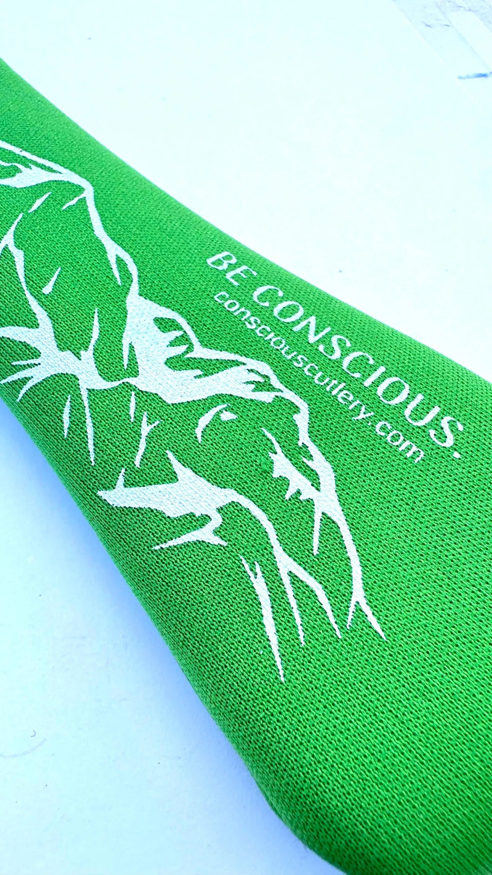 Green Mountains Travel Cutlery Set Limestone Neoprene Pouch