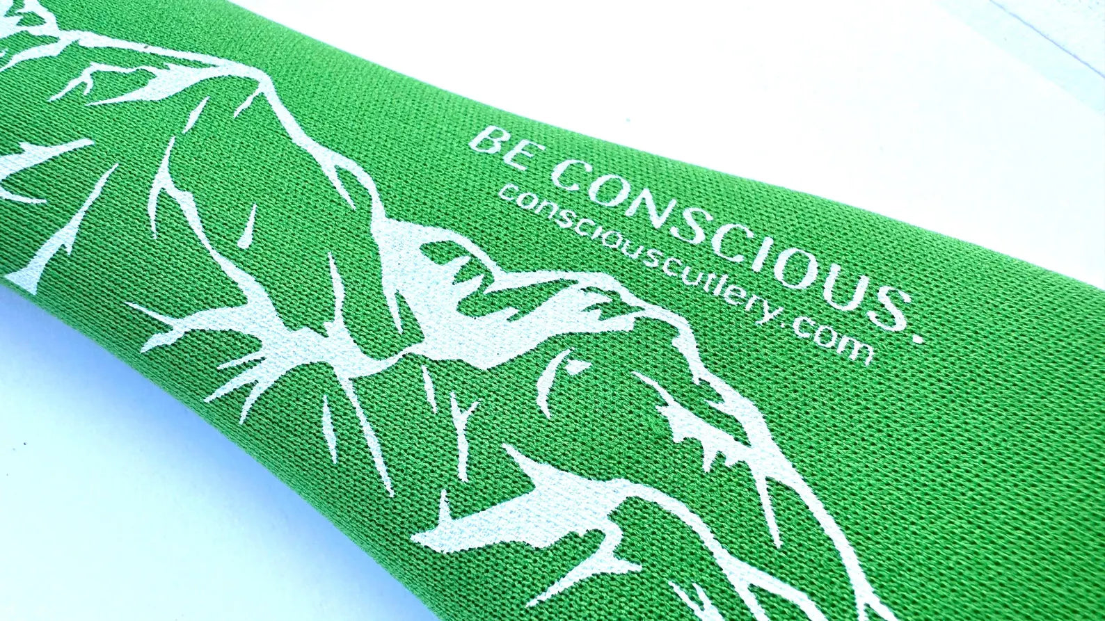 Green Mountains Travel Cutlery Set Limestone Neoprene Pouch