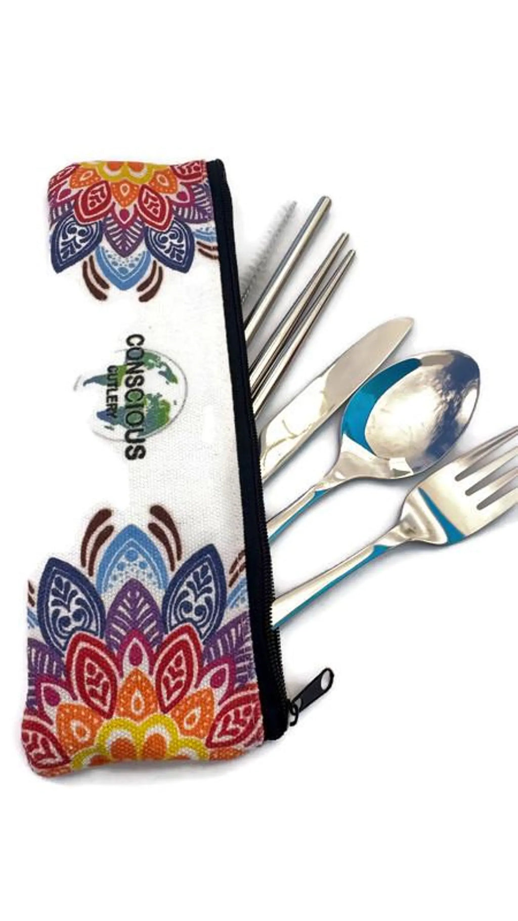 Colorful Bliss Mandala Travel Cutlery Set
