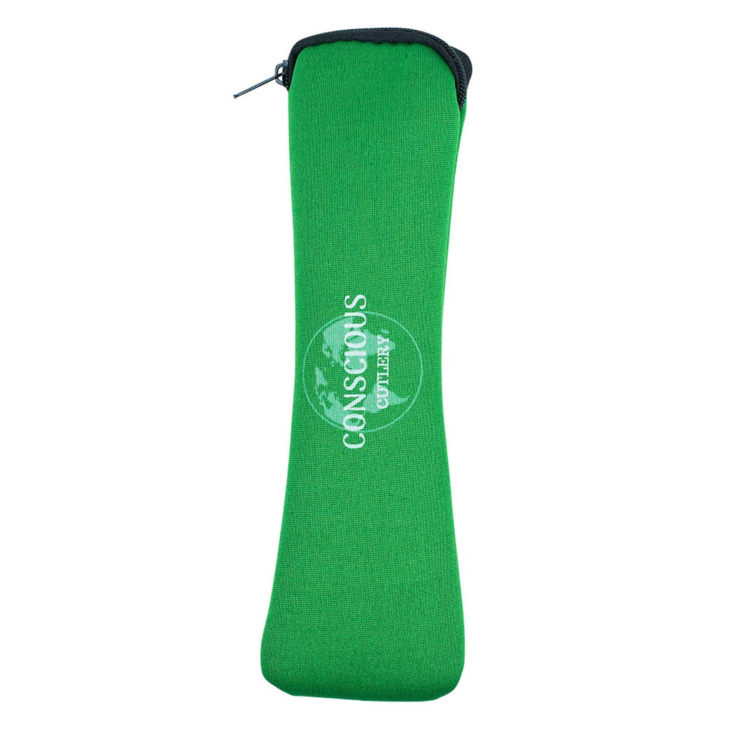 Green Mountains Travel Cutlery Set Limestone Neoprene Pouch