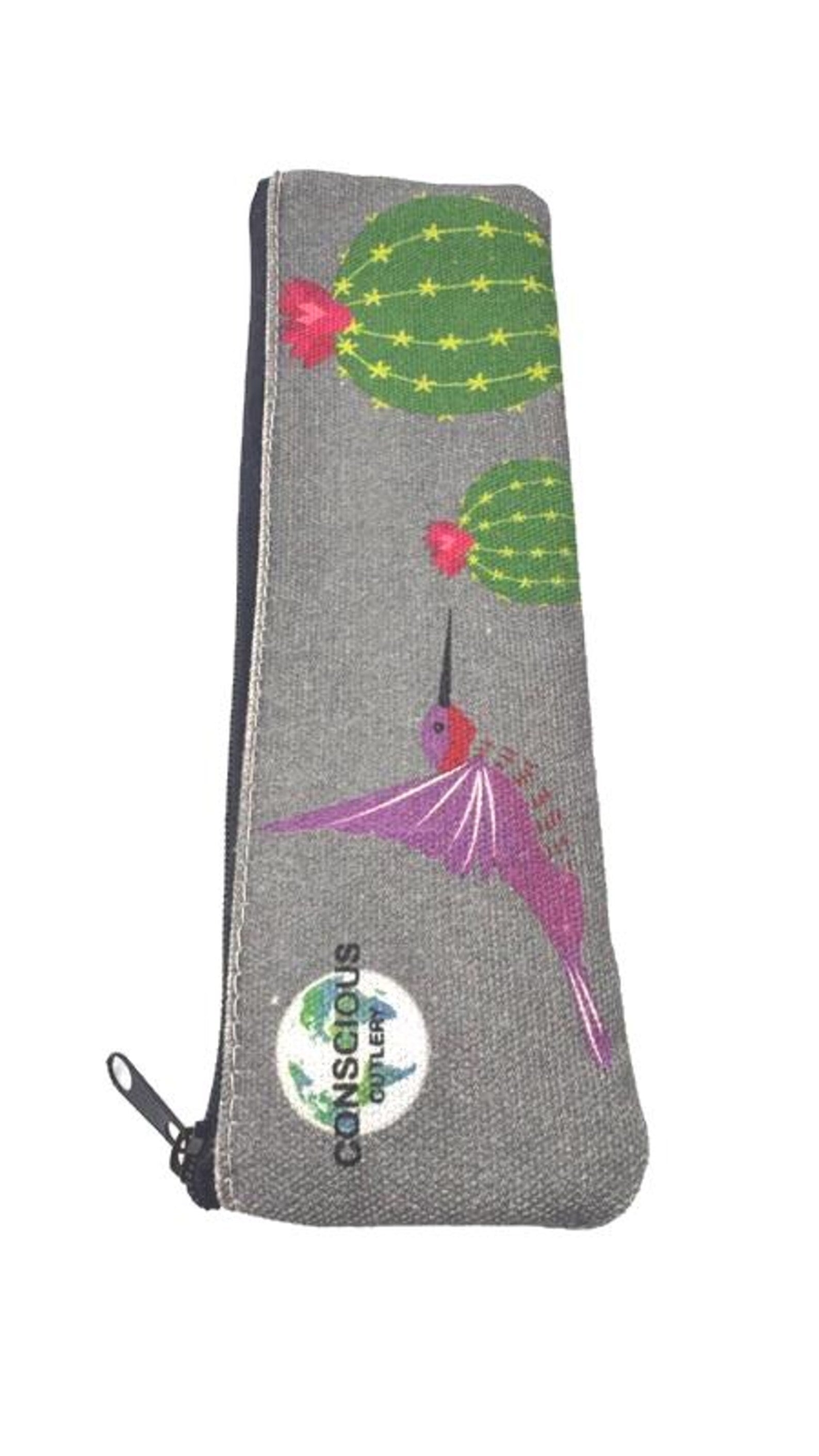 Humming Bird and Cactus Travel Cutlery Set 