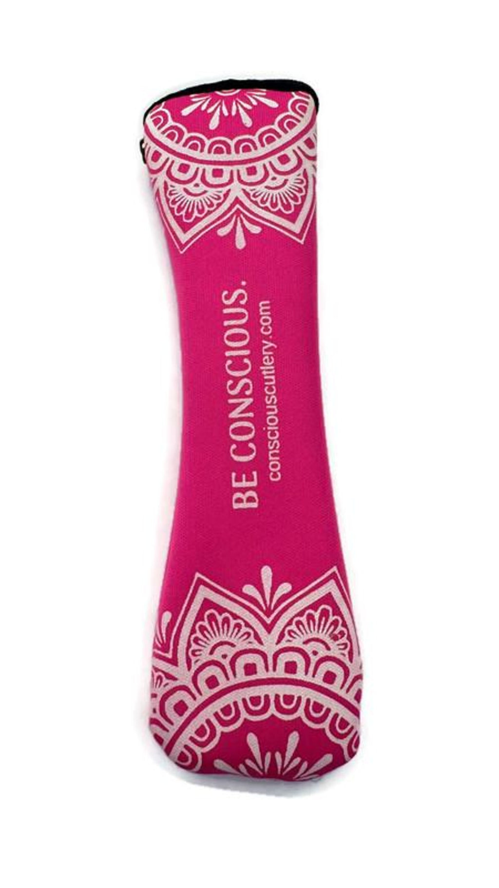 Pink Mandala Limestone Neoprene Travel Cutlery Set 