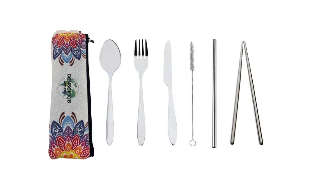 Colorful Bliss Mandala Travel Cutlery Set
