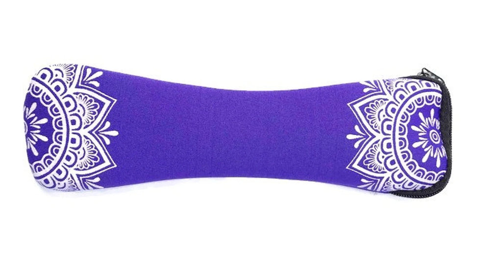 Purple Mandala Travel Cutlery Set Limestone Neoprene Pouch