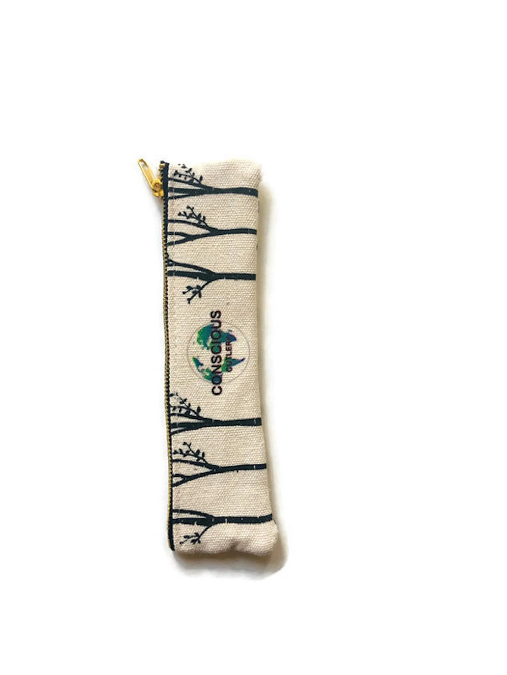 7 Piece Travel Cutlery Set With Hemp Pouch TREES